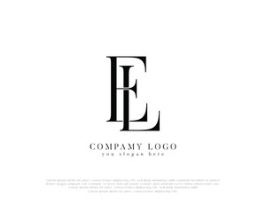 EL Initial Monogram Logo Elegant and Minimalist