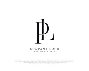 PL Initial Monogram Logo Elegant and Minimalist
