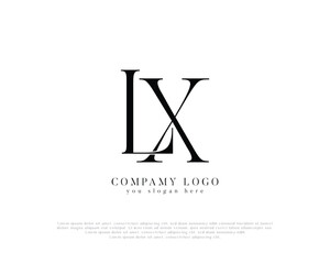 LX Initial Monogram Logo Elegant and Minimalist