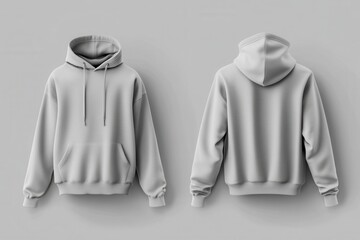 Gray hoodie mockup