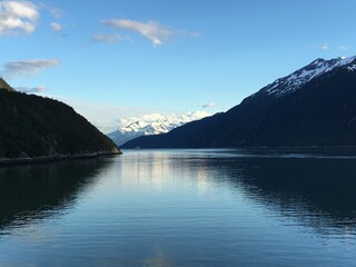 lake and mountains
