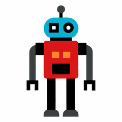 Robot icon on white background