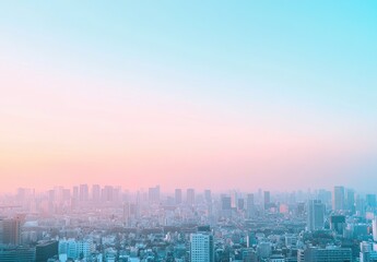 Obraz premium Pastel cityscape panorama