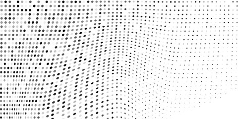 Modern dot halftone gradient texture. Vanishing polka dot background. Repeating dots design