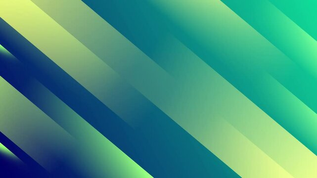 green color geometric on blue background animation