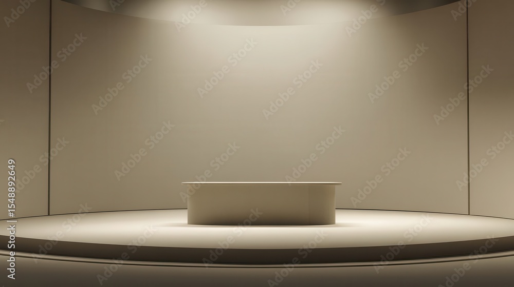 Poster empty stage with a simple podium.
