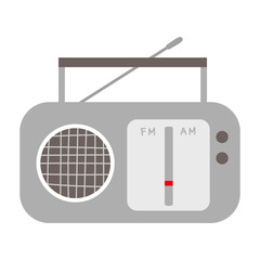 シンプルな携帯ラジオのイラスト素材