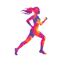 Fitness and sport graphic with athletes in action.