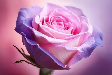 Delicate, vibrant rose in soft pinks and purples