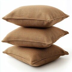 Stacked tan pillows