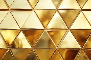 Gold triangle patterned wall