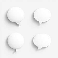 Blank speech bubbles