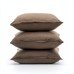 Stacked brown cushions