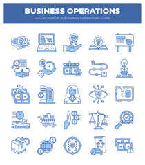 Collection of 25 Business Operations Icons. Streamline Your Workflow