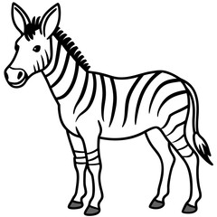 Hybrid Animal Zonkey Line Sketch
