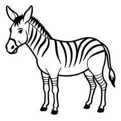 Hybrid Animal Zonkey Line Sketch