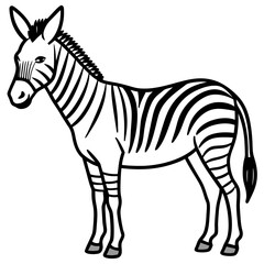 Hybrid Animal Zonkey Line Sketch