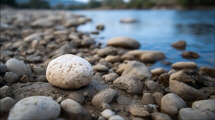 River Stone on Rocky River Bank