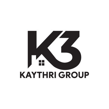 K3 Real Estate Group's logo design features clean typography with rooftops or building icons, perfect for agencies and brokers. It symbolizes trust, professionalism, growth, and property expertise.
