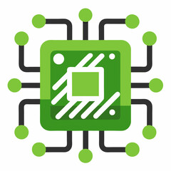 Circuit board icon on white background