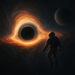 Edge of Oblivion: Astronaut Near the Event Horizon