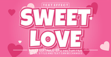 Sweet love font Text effect editable