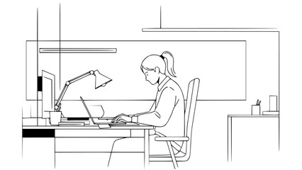 Illustrative Scene of a Group of Colleagues Engaged in a Brainstorming Session, Highlighting Collaboration and Creative Energy in a Collaborative Office Space