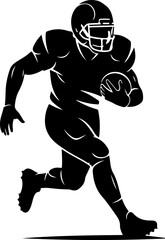 Dynamic Silhouette of a Football Player in Action