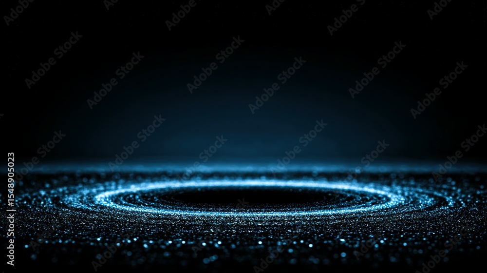 Aufkleber abstract swirling particles forming a circular pattern.
