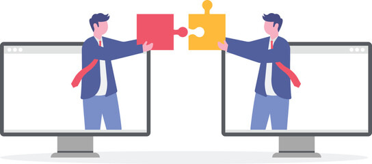 Teamwork and collaboration.people building strong dedicated team and effective cooperation and communication
