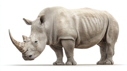 Obraz premium White rhinoceros in profile