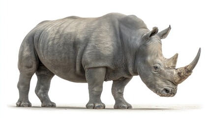 Obraz premium White rhinoceros, side profile
