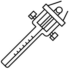 Linear Caliper Tool Vector Illustration