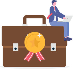 HR human resources elements with work hiring and job career. character life .

