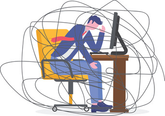 Stress burden, anxiety from work difficulty and overload,

