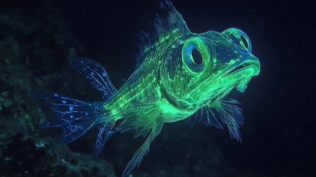 Glowing Deep Water Fish