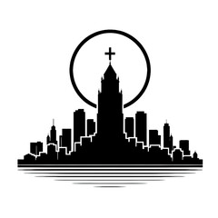 Obraz premium armenia, yerevan, cityline, skyline, vector, black and white, wallpaper, image