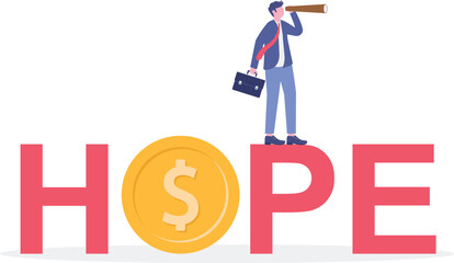 nonprofit work of tiny people and hope word.flat character life.

