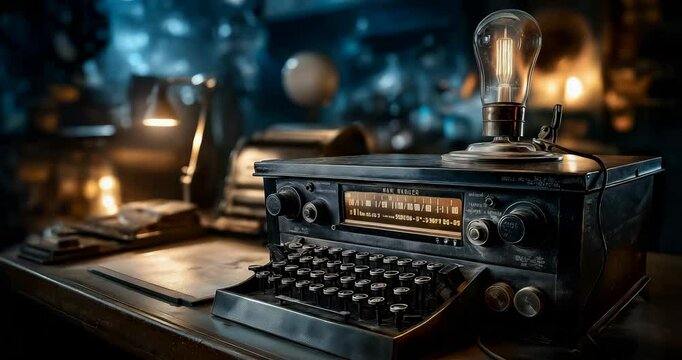 Morse Code in Dark War Room