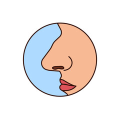 Human nose illustration