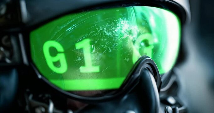 Virus Countdown on Pilot's Visor