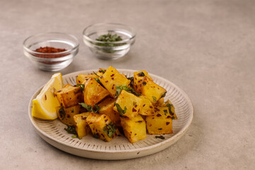 Batata Harra is Lebanese Spicy Potatoes. 
