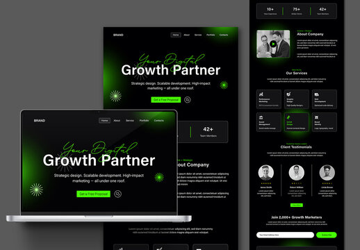 Digital Agency Web Landing Page UI Template