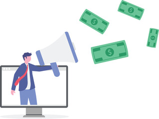 Referral marketing, investment or profit opportunity, salesman or marketing campaign promotion,
