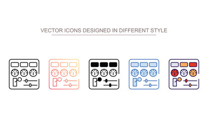 Control panel icon design with white background stock illustration
