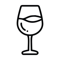 Wine glass silhouette icon vector illustration isolated on white