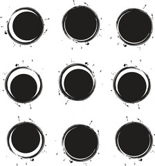 Grunge round shapes. Grunge banner collection. Vector