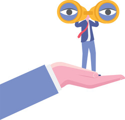 Clear business vision, clarity or transparency, discover way to success or looking for business opportunity,
