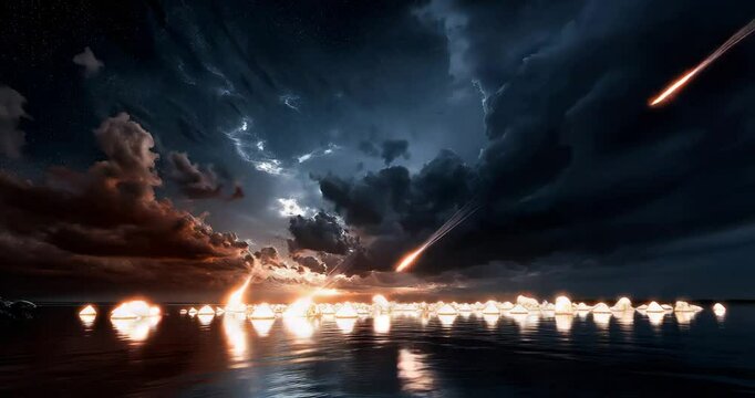 Destroyed Alien Ships Rain into Ocean