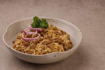 Keema Rice Made With Lamb Mince, Basmati Rice With Aromatic Spices. 